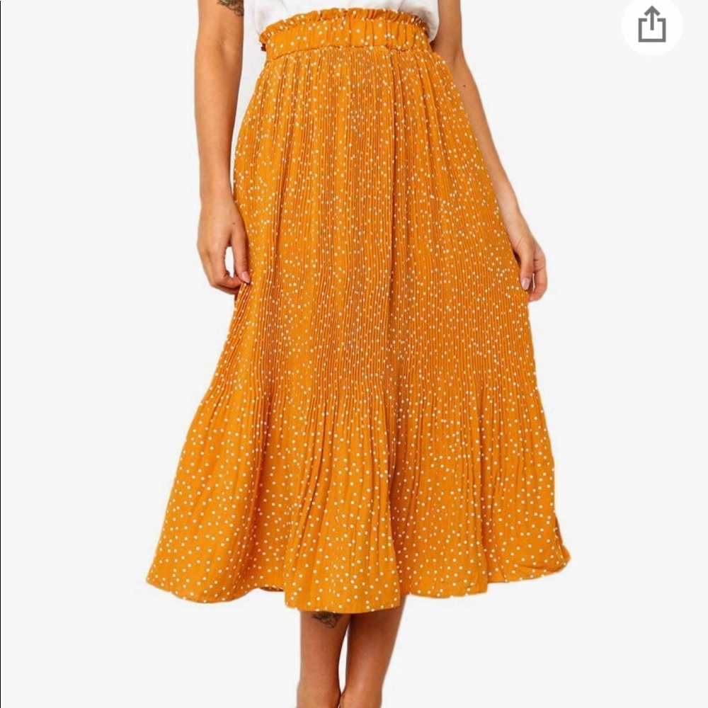 Yellow midi skirt